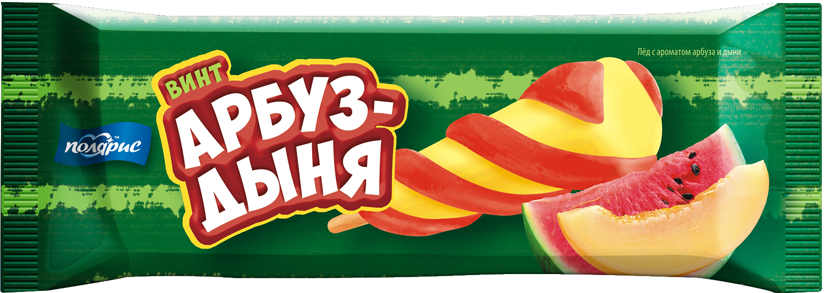 Лед винт со вкусом арбуза и дыни 60гр 1/40